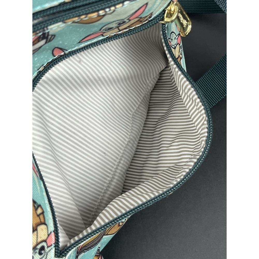 Star Wars Loungefly Baby Yoda Grogu Passport Crossbody Bag Mandalorian The Child - Picture 6 of 11